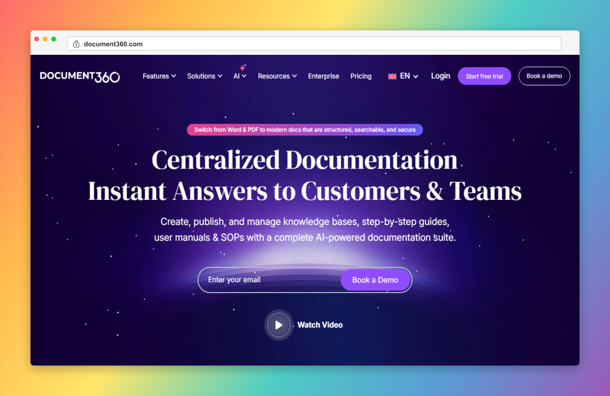 Document360 screenshot