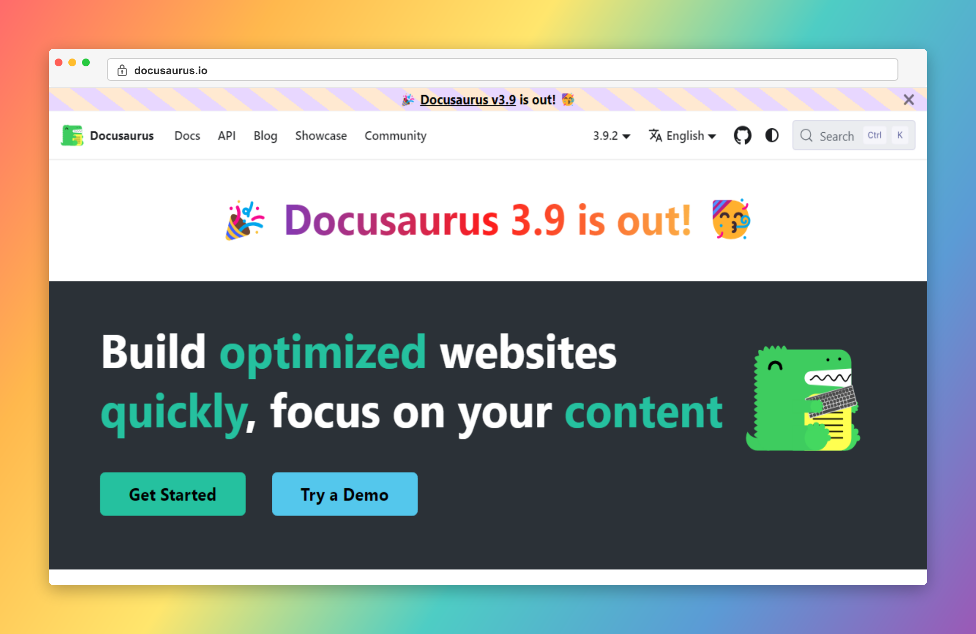 Docusaurus screenshot