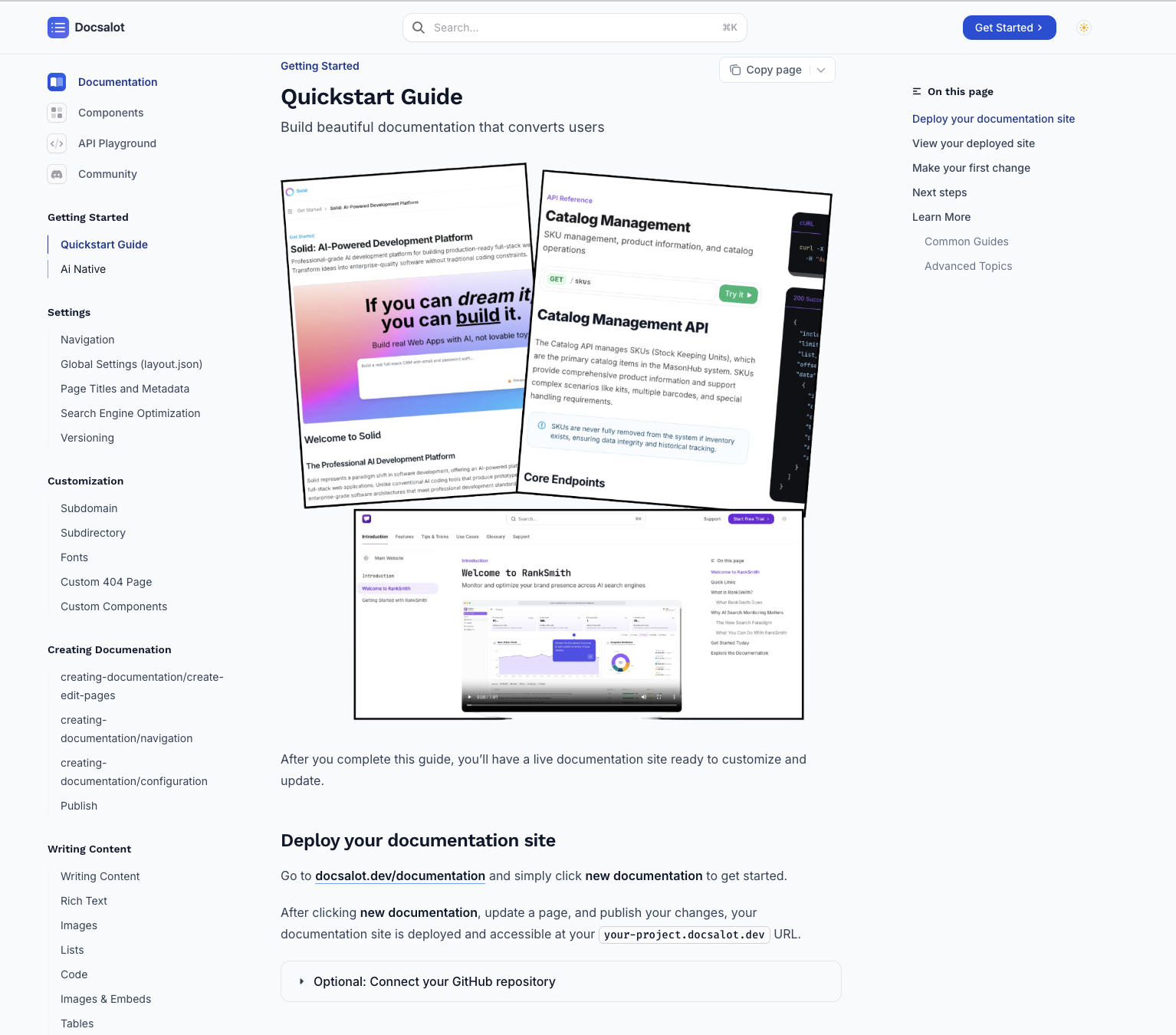 DocsAlot Quickstart Guide documentation